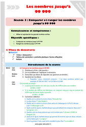 Ranger les nombres jusqu'à 99 999 - Séquence - Fiche de préparation : Primaire 4 - PDF à imprimer