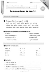 Graphèmes du son [e] - Examen Evaluation - Bilan : Primaire 3 - PDF à imprimer