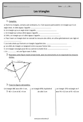 Triangles - Exercices  : Primaire 5 - PDF à imprimer
