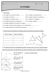 Triangles rectangles, isocèles et équilatéraux - Exercices : Primaire 5 - PDF à imprimer