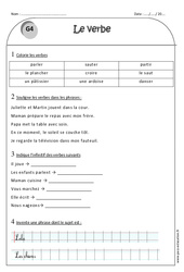 Les verbe - Exercices corrigés : Primaire 2 - PDF à imprimer