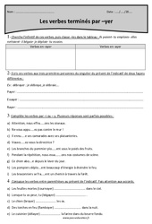 Verbes terminés par - yer - Exercices corrigés : Primaire 5 - PDF à imprimer