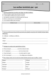 Verbes terminés par - yer - Exercices avec correction : Primaire 5 - PDF à imprimer