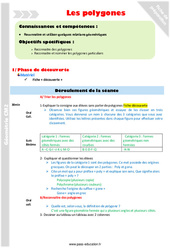 Polygones - Séquence - Fiche de préparation : Primaire 5 - PDF à imprimer