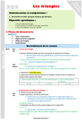 Les triangles - Séquence - Fiche de préparation : Primaire 5 - PDF à imprimer