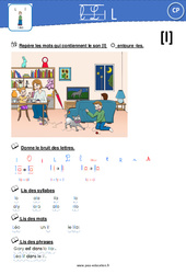Son [L] - Exercices : Primaire 1 - PDF à imprimer