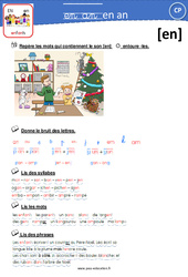 Son AN (an, am, en, em) - Exercices : Primaire 1 - PDF à imprimer