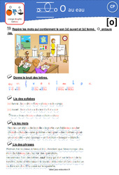 Son O ouvert et fermé (o, au, eau) - Exercices : Primaire 1 - PDF à imprimer