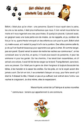 Un chien pas comme les autres - Récit : Primaire 5 - PDF à imprimer