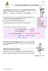 Présent des verbes du 2 ème groupe - Cours, Leçon : Primaire 4 - PDF à imprimer