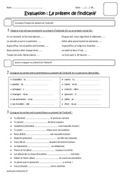 Présent - Examen Evaluation : Primaire 4 - PDF à imprimer