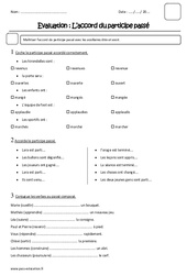 Accord du participe passé - Examen Evaluation : Primaire 4 - PDF à imprimer