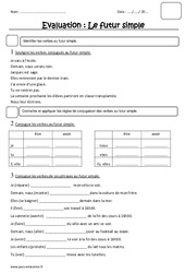 Futur simple - Examen Evaluation : Primaire 3 - PDF à imprimer