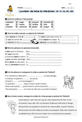 Présent des verbes du 3 ème groupe en - ir, - re, - oir , - dre - Exercices avec correction : Primaire 5 - PDF à imprimer