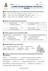 Présent des verbes du 3 ème groupe - Exercices avec correction : Primaire 5 - PDF à imprimer