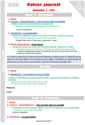 Semaine 1 - Cahier journal - PES - Stagiaires, jeunes profs... : Primaire 4 - PDF à imprimer