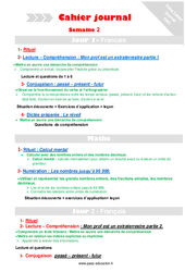 Semaine 2 - Cahier journal - PES - Stagiaires, jeunes profs... : Primaire 4 - PDF à imprimer