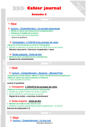 Semaine 6 - Cahier journal - PES - Stagiaires, jeunes profs... : Primaire 4 - PDF à imprimer