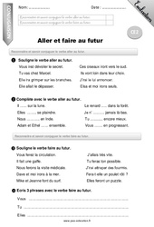 Aller et faire au futur - Examen Evaluation - Bilan : Primaire 3 - PDF à imprimer