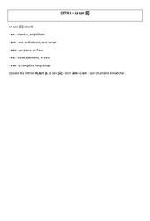 Le son an, am, aon... - Cours, Leçon : Primaire 3 - PDF à imprimer