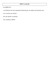 Le son [K] - Cours, Leçon : Primaire 3 - PDF à imprimer