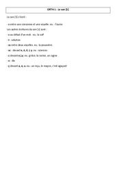Le son [S] - Cours, Leçon : Primaire 3 - PDF à imprimer