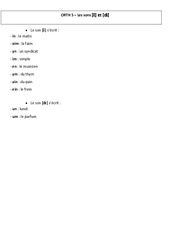 Les sons in - aim - Cours, Leçon - Orthographe : Primaire 3 - PDF à imprimer
