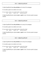 Adjectif qualificatif - Cours, Leçon : Primaire 3 - PDF à imprimer