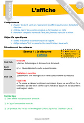 L’affiche - Séquence - Fiche de préparation : Primaire 4, 5 - PDF à imprimer