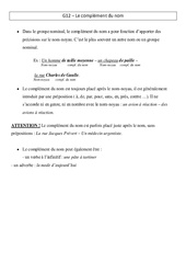 Complément du nom - Cours, Leçon - Grammaire : Primaire 5 - PDF à imprimer
