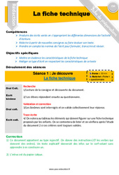 J'écris une fiche technique - Rédaction - Production d'écrit - Séquence - Fiche de préparation : Primaire 4, 5 - PDF à imprimer