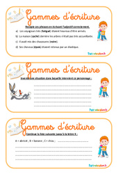 Gammes d'écriture - Numéro 4 : Primaire 4 - PDF à imprimer