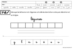 Ecriture - La semaine du goût : Maternelle 2 - PDF à imprimer