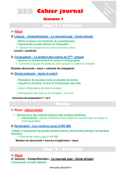 Semaine 8 - Cahier journal - PES - Stagiaires, jeunes profs... : Primaire 4 - PDF à imprimer