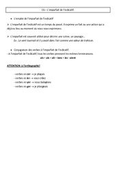 Imparfait de l’indicatif - Cours, Leçon - Conjugaison : Primaire 5 - PDF à imprimer