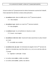 Présent de l’indicatif, verbes du 1er groupe (particularités) - Cours, Leçon - Conjugaison : Primaire 5 - PDF à imprimer