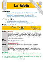 La fable - Écrit poétique - Production d'écrit - Séquence - Fiche de préparation : Primaire 4, 5 - PDF à imprimer