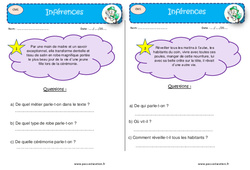 Je m'entraîne à la lecture fine - Lectures d'inférences : Primaire 4 - PDF à imprimer