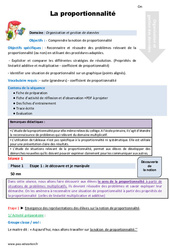 La proportionnalité - Séquence - Fiche de préparation : Primaire 5 - PDF à imprimer
