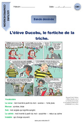 L’élève Ducobu, le fortiche de la triche - Bande dessinée - Lecture : Primaire 4 - PDF à imprimer