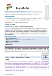 Les échelles - Séquence - Fiche de préparation : Primaire 5 - PDF à imprimer