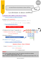 Comment effectuer des divisions à deux chiffres - Cours, Leçon : Primaire 4 - PDF à imprimer