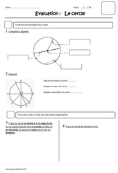 Cercle - Examen Evaluation : Primaire 5 - PDF à imprimer