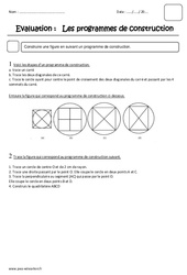 Programmes de construction - Examen Evaluation : Primaire 5 - PDF à imprimer