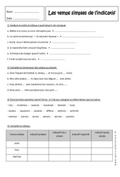 Temps simples - Révisions : Secondaire 1 - PDF à imprimer
