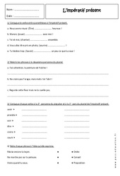 Impératif présent - Révisions : Secondaire 1 - PDF à imprimer
