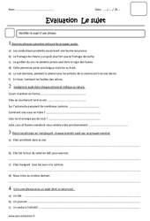 Sujet - Examen Evaluation : Primaire 5 - PDF à imprimer