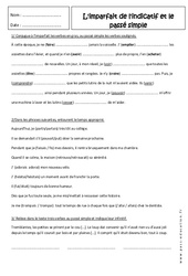 Imparfait - Passé simple - Révisions : Secondaire 2 - PDF à imprimer