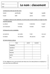 Nom - Classement - Exercices corrigés : Primaire 6 - PDF à imprimer