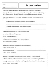Ponctuation - Révisions - Point, point d'exclamation, point d'interrogation : Primaire 6 - PDF à imprimer